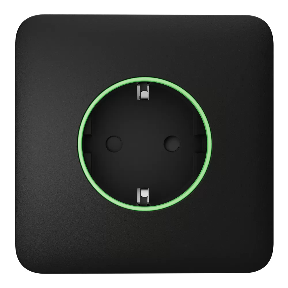 Фронтальна панель Ajax SoloCover (smart) type F 55 ASP black/чорна для розумної розетки Outlet (type F) купити в Україні