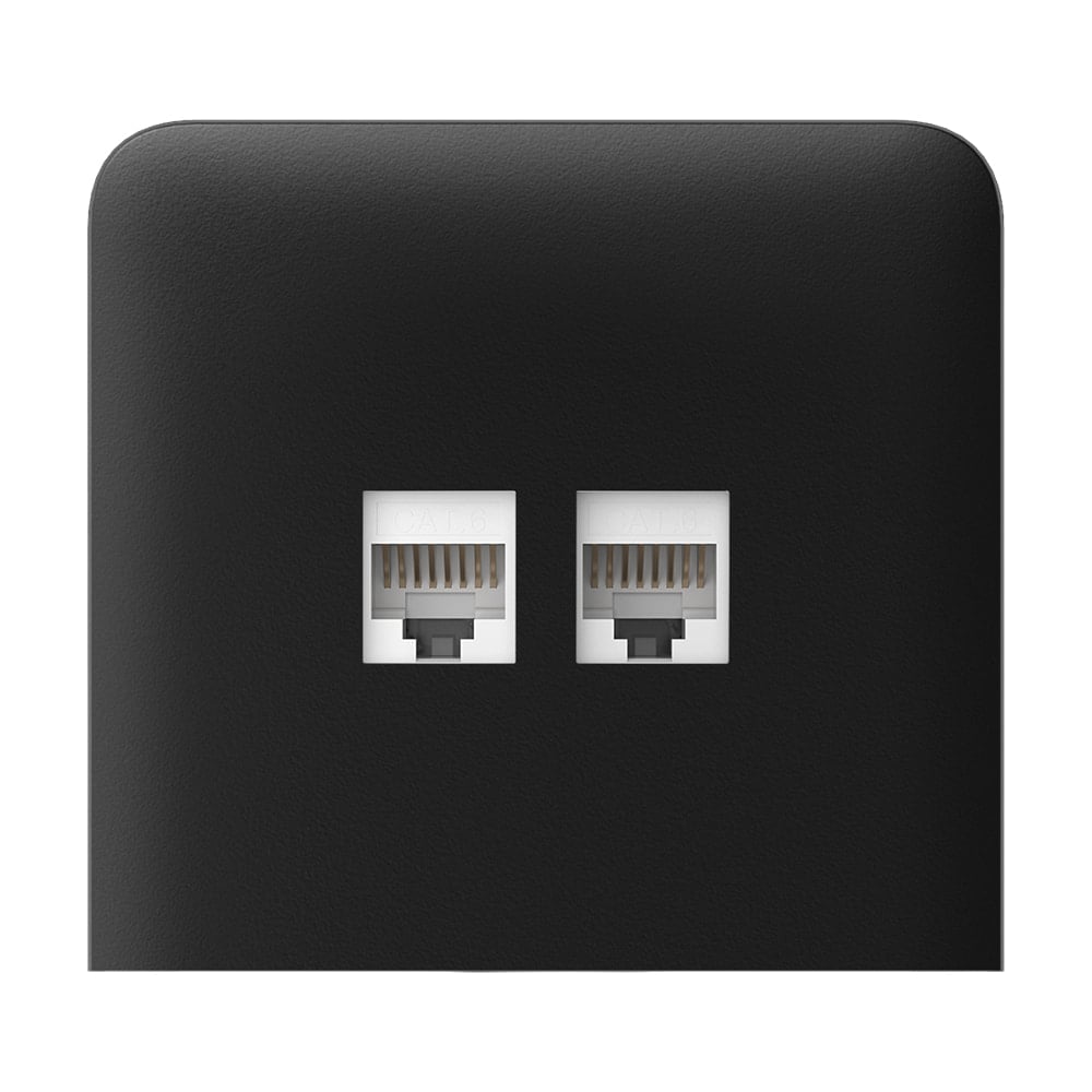Фронтальная панель Ajax SideCover (LAN) vertical black/черная для интернет-розетки Outlet (LAN) купить в Украине