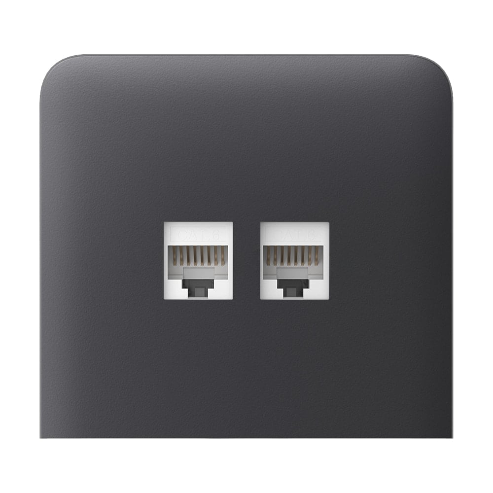 Фронтальная панель Ajax SideCover (LAN) vertical graphite/графит для интернет-розетки Outlet (LAN) купить в Украине