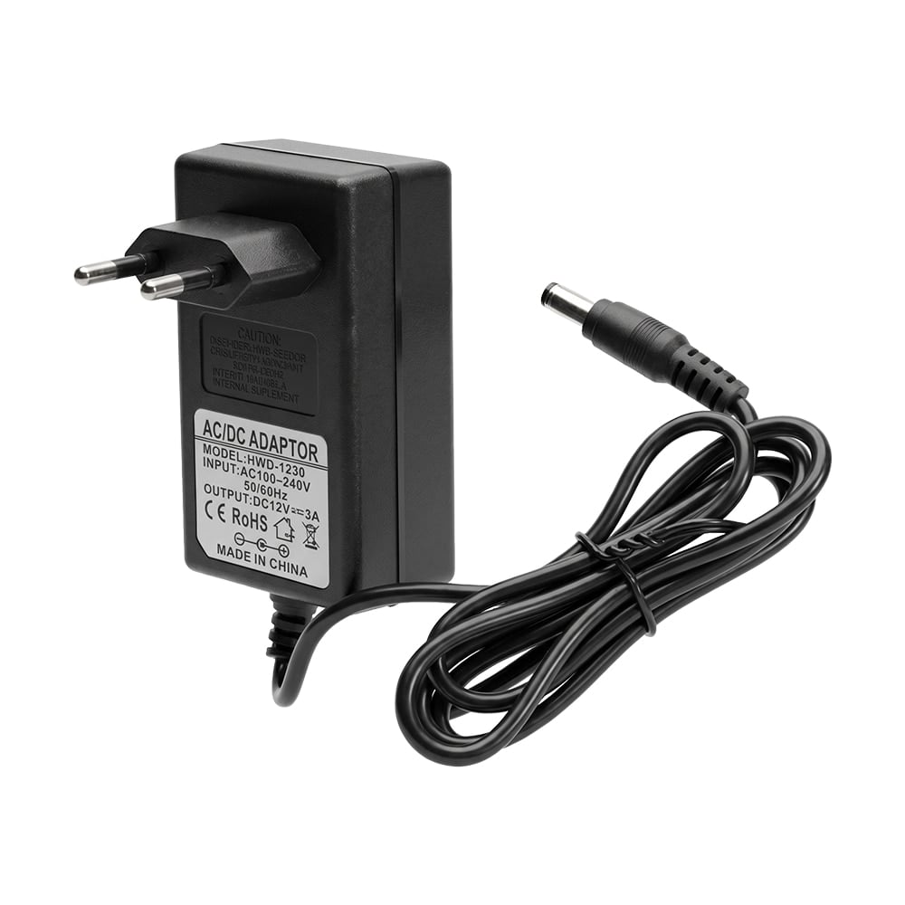 Блок питания импульсный Voltronic SPF-1202B 12V/2A (24W), штекер 5.5/2.5, длина кабеля 0.9м, LED-индикация купить в Украине
