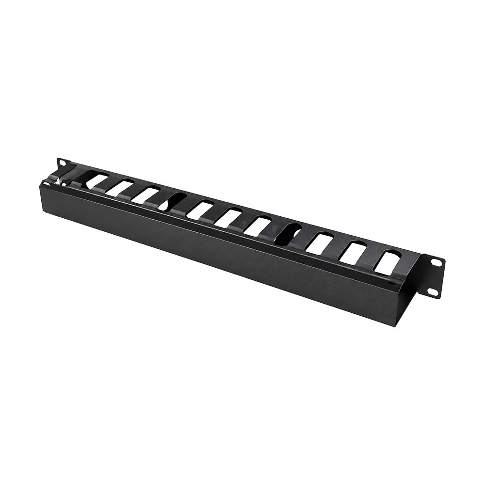 Кабельный организатор Trinix TRX-1U/CM-12H Black металлический с отверстиями на 12 портов для коммутационного шкафа 19" купить в Украине