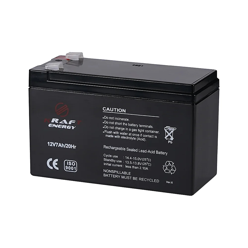 Аккумуляторная батарея 12В 7Ач Kraft 12V7Ah/20Hr F2 AGM свинцово-кислотная купить в Украине