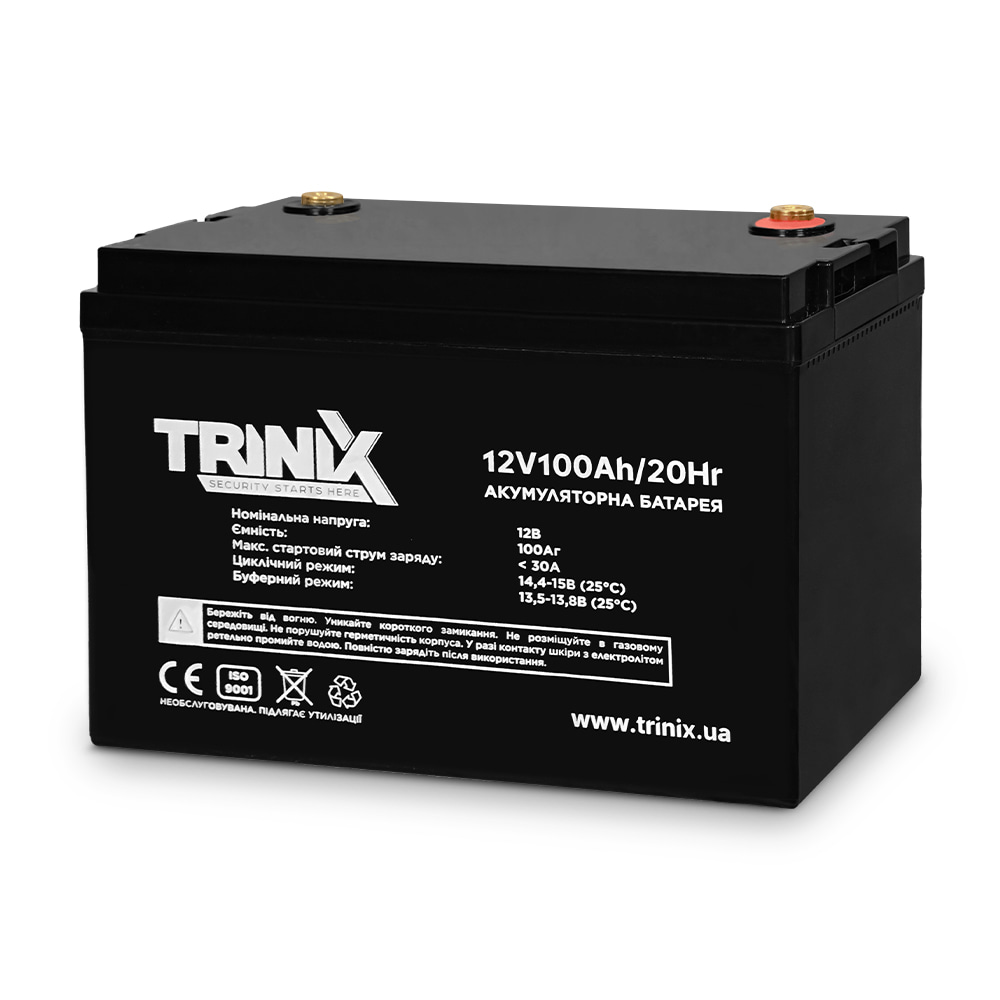 Trinix 12V100Ah/20Hr AGM Аккумуляторная батарея 12В 100Ач свинцово-кислотная купить в Украине