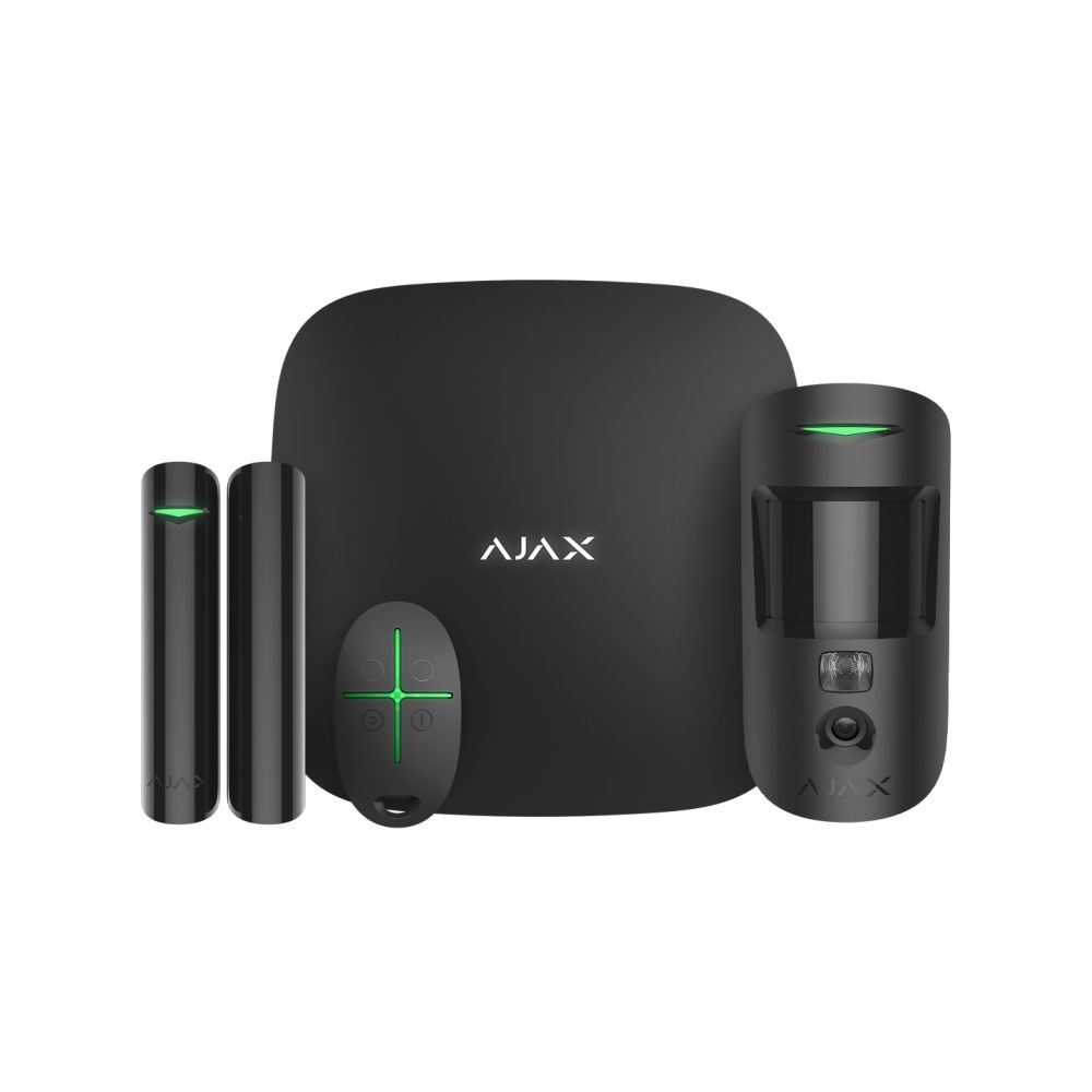 Комплект бездротової сигналізації Ajax StarterKit Cam чорний з 2G, Ethernet, фотоверифікацією тривог купити в Україні