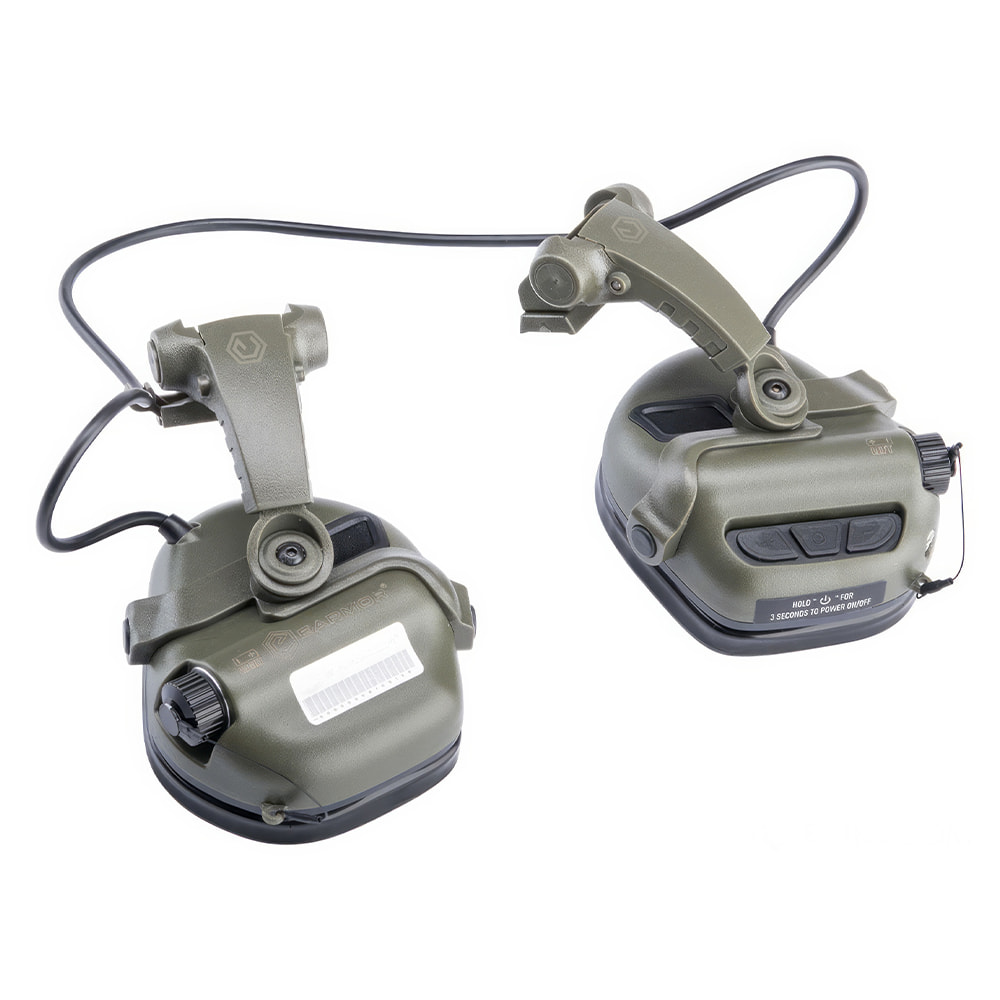 Активні захисні навушники Earmor M31X MARK3 ARC (FG) Olive з кріпленням на шолом купити в Україні