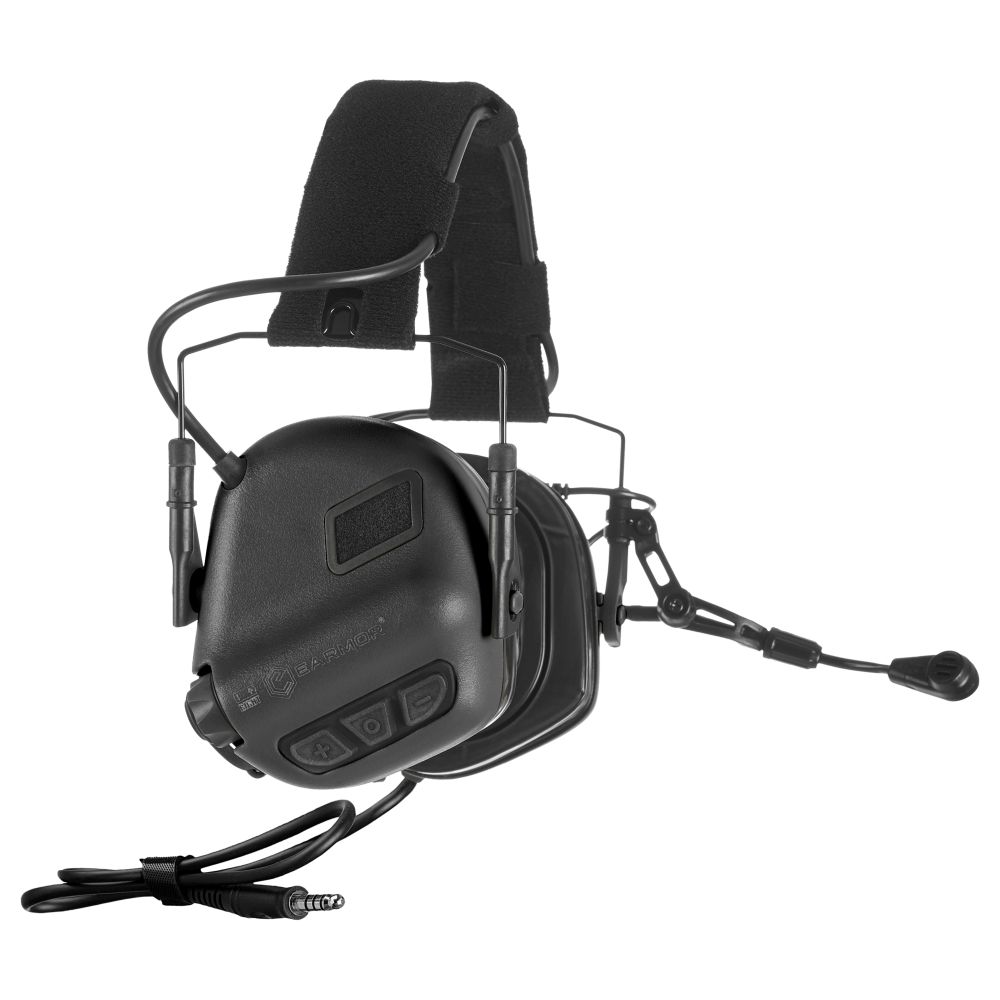 Активні захисні навушники Earmor M32 Plus (BK) Black з гарнітурою купити в Україні
