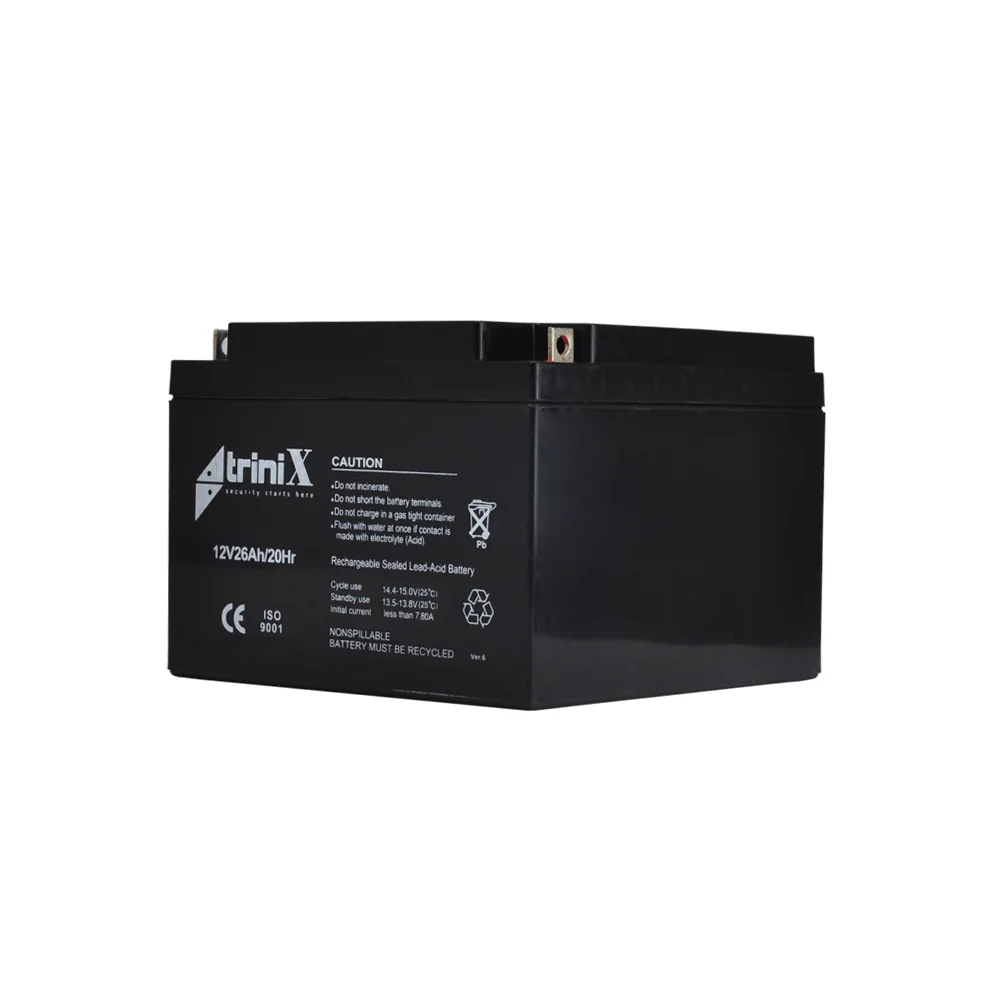 Акумуляторна батарея 12В 26Аг Trinix 12V26Ah/20Hr AGM свинцево-кислотна купити в Україні