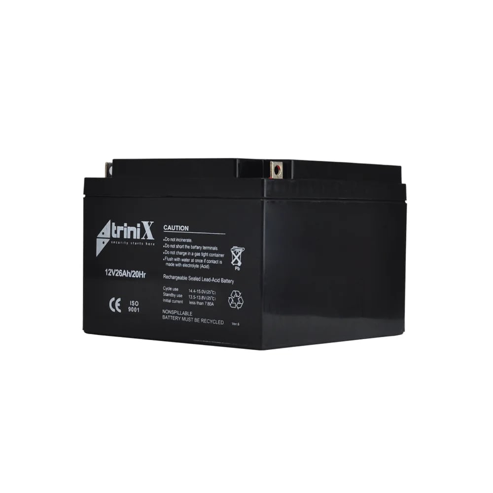 Акумуляторна батарея 12В 26Аг Trinix 12V26Ah/20Hr AGM свинцево-кислотна купити в Україні