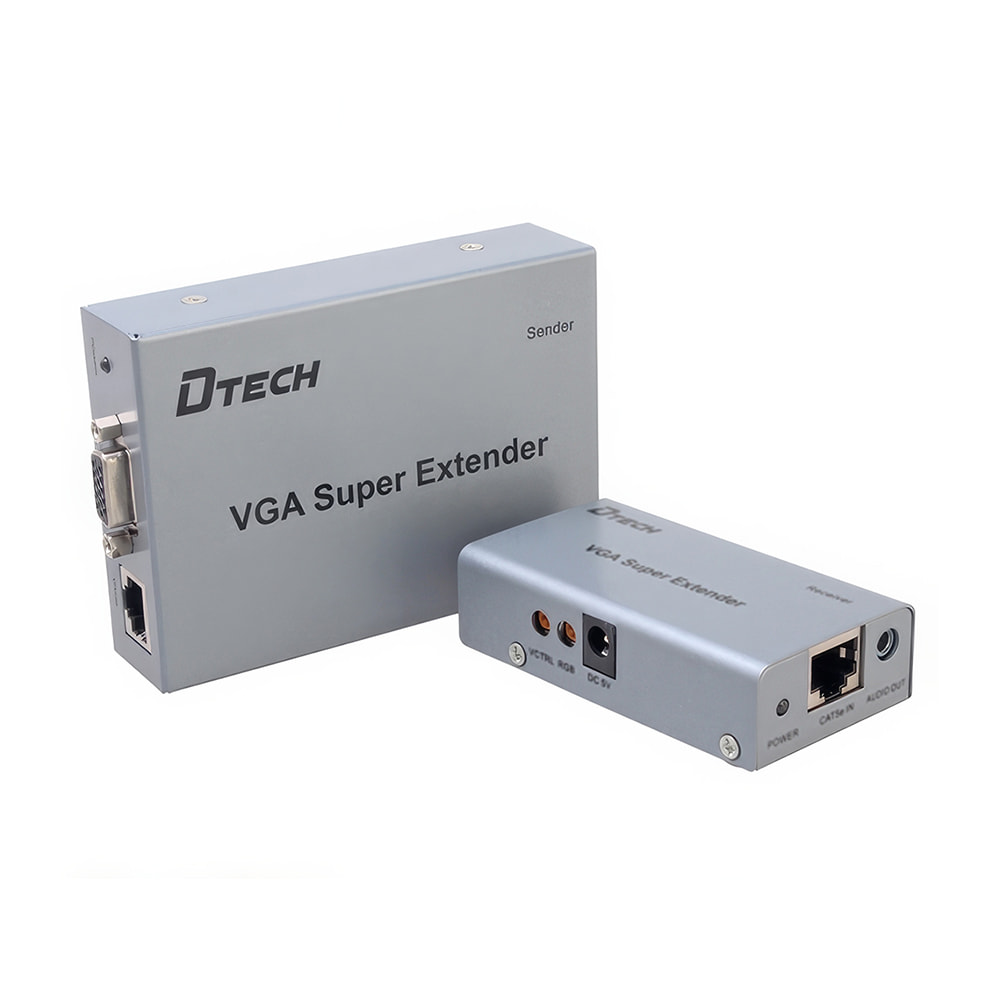 Удлинитель видеосигнала VGA 100m Dtech DT-7020 купить в Украине