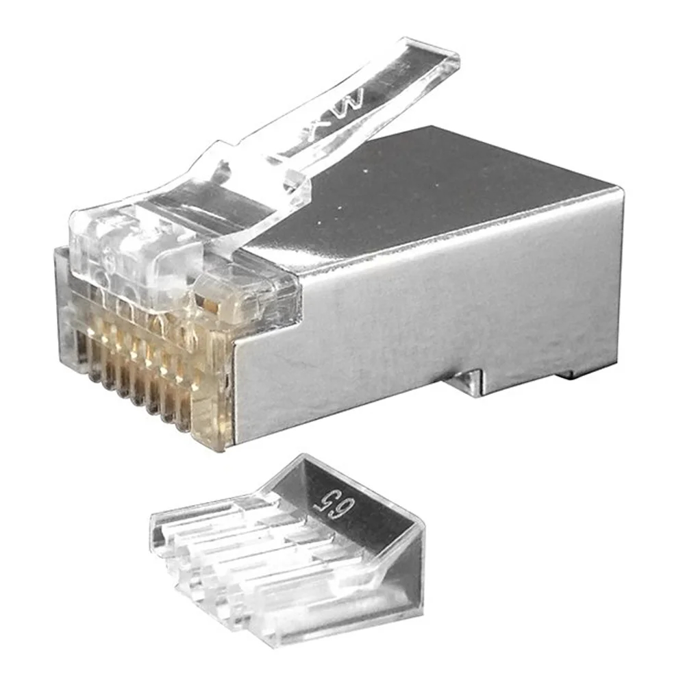 Разъем RJ-45 Cat-6 экранированный двойной, сквозное подключение. купить в Украине