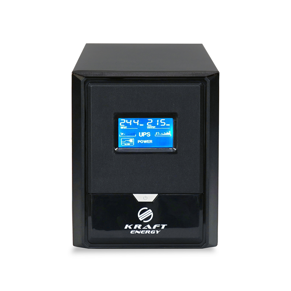 Джерело безперебійного живлення Kraft KRF-B1000VA/600W(LCD)24V UPS під зовнішній акумулятор купити в Україні