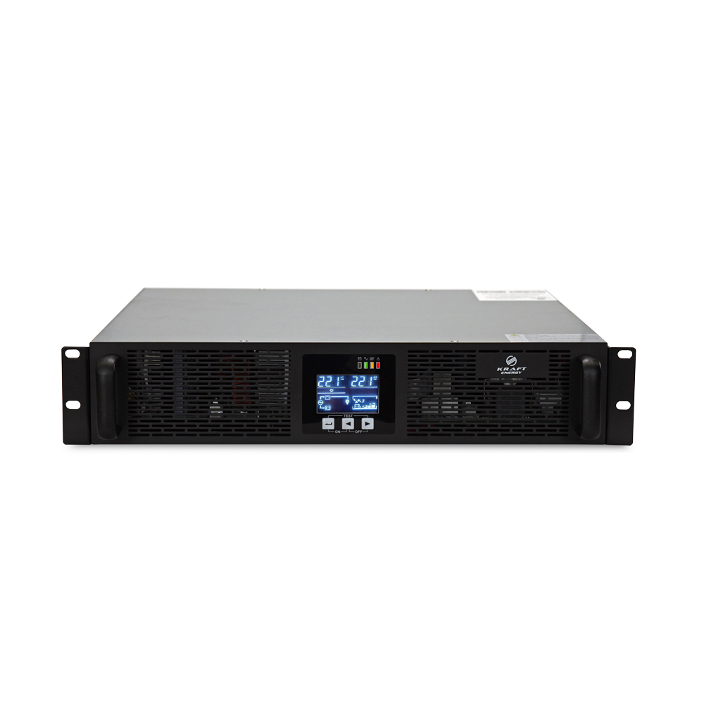 Джерело безперебійного живлення Kraft KRF-RM/3000VA/3KW/Ex Pro Online UPS під зовнішній акумулятор купити в Україні