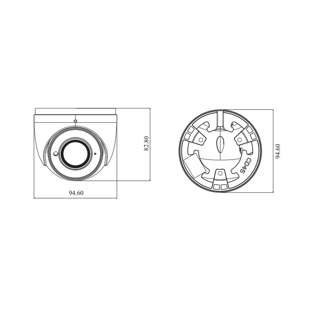 IP-видеокамера 4MP TVT TD-9544S3 (D/PE/AR2) Black f=2.8mm