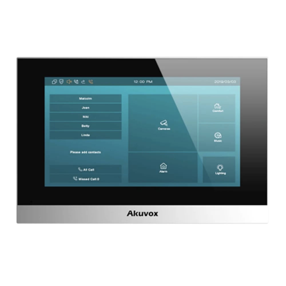 Видеодомофон 7” WiFi Akuvox C313W Silver SIP Linux Bluetooth купить в Украине