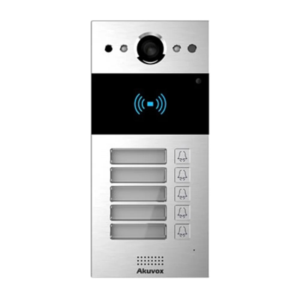 IP-відеопанель на 5 абонентів 2Mp Akuvox R20B SIP зі зчитувачем EM-Marine / Mifare / NFC купити в Україні