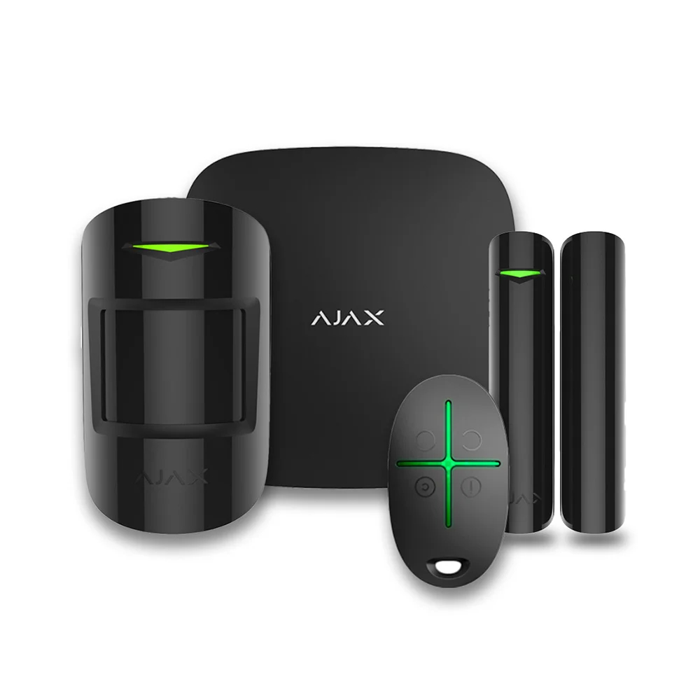 Комплект беспроводной сигнализации Ajax StarterKit Plus черный с WiFi, 2G, 3G и Ethernet купить в Украине