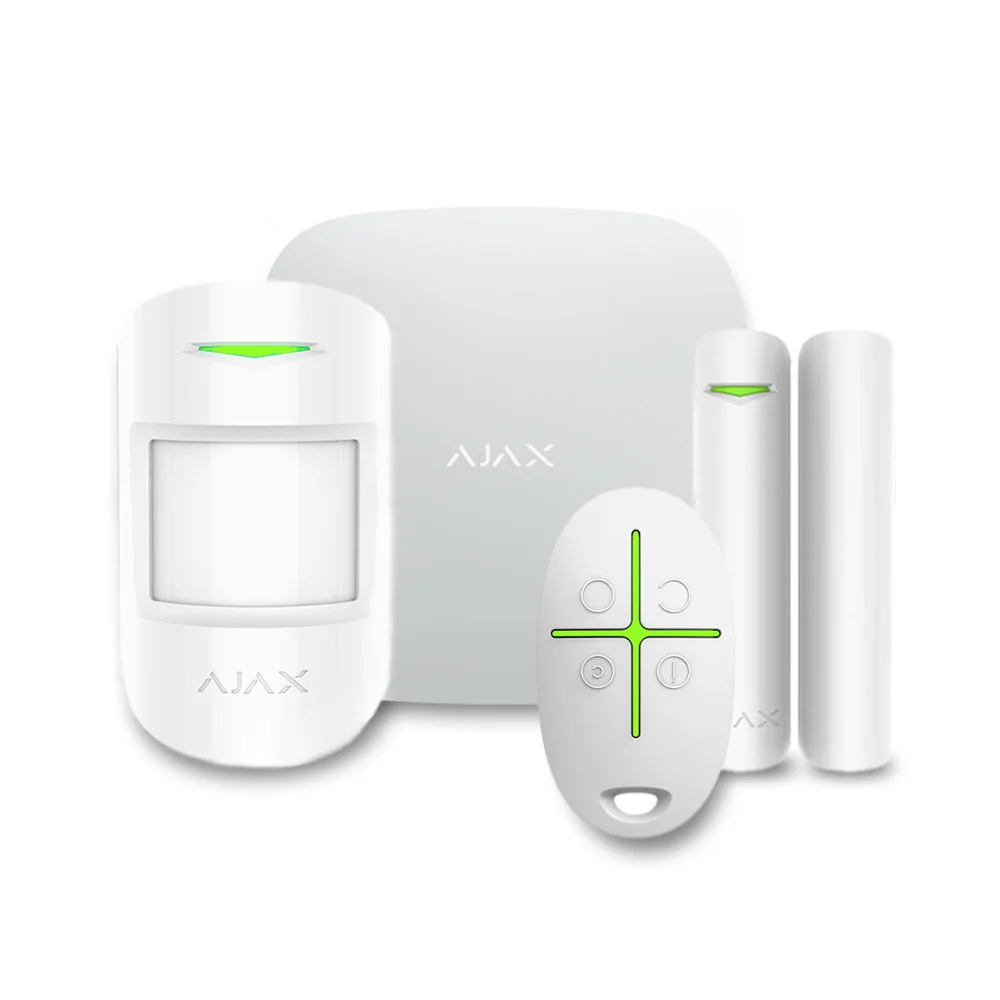 Комплект беспроводной сигнализации Ajax StarterKit белый с 2G и Ethernet. купить в Украине