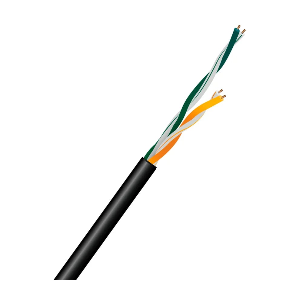 Кабель вита пара UTP CAT5E CU 0.5 2PR LDPE Outdoor Kraft 500m купити в Україні
