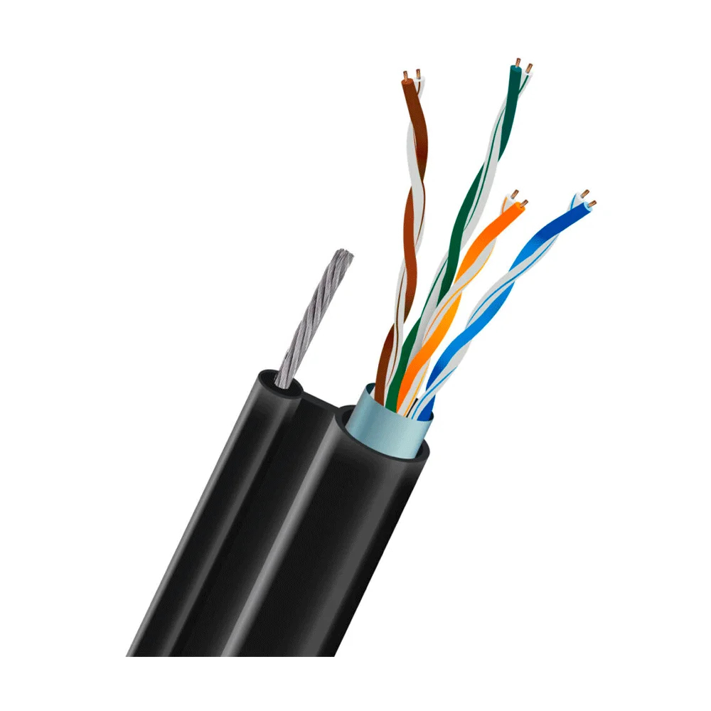 Кабель вита пара FTP CAT5E CU 0.51mm LDPE Outdoor + трос Trinix 305m купити в Україні