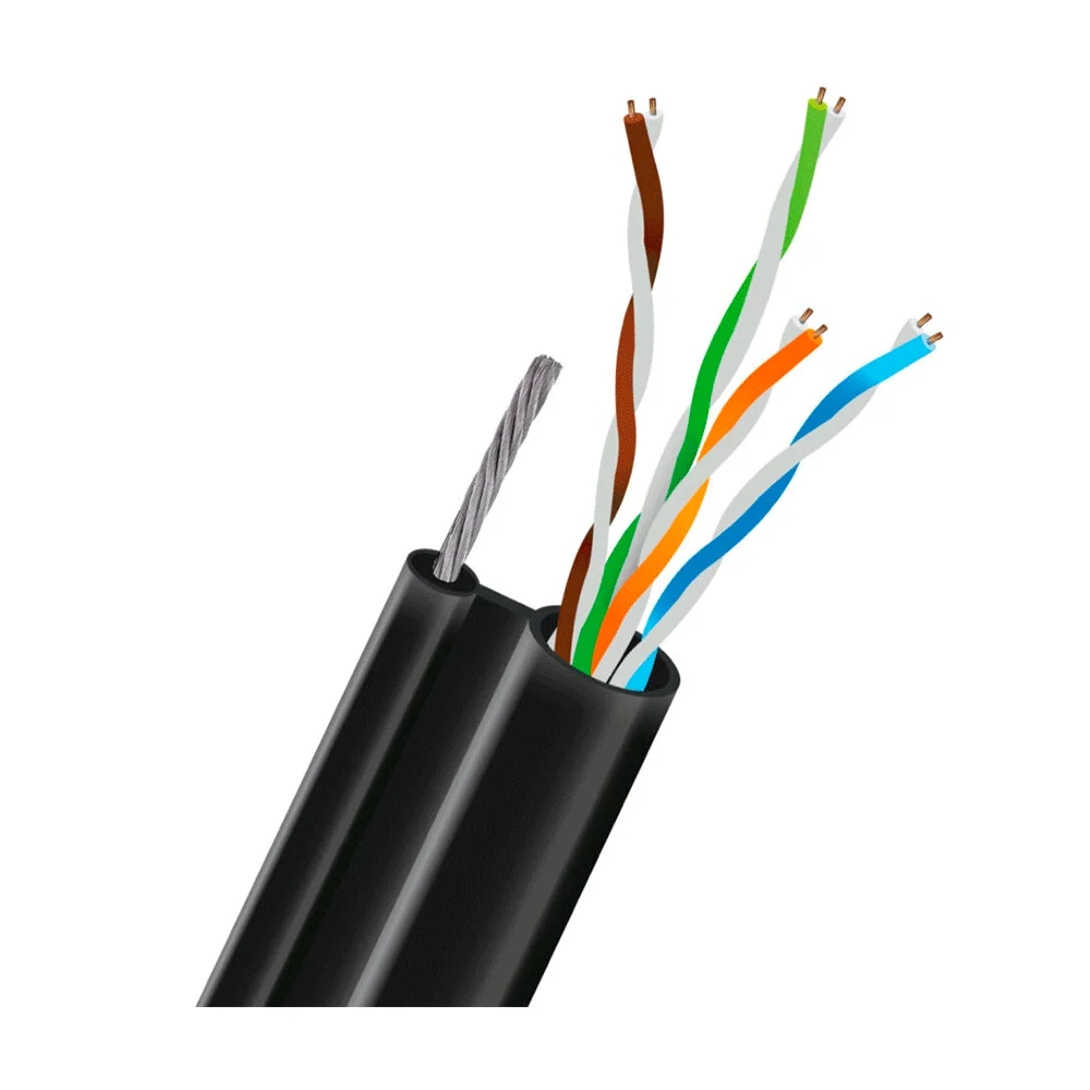 Кабель витая пара UTP CAT5E CU 0.51mm LDPE Outdoor + трос Trinix 305m купить в Украине