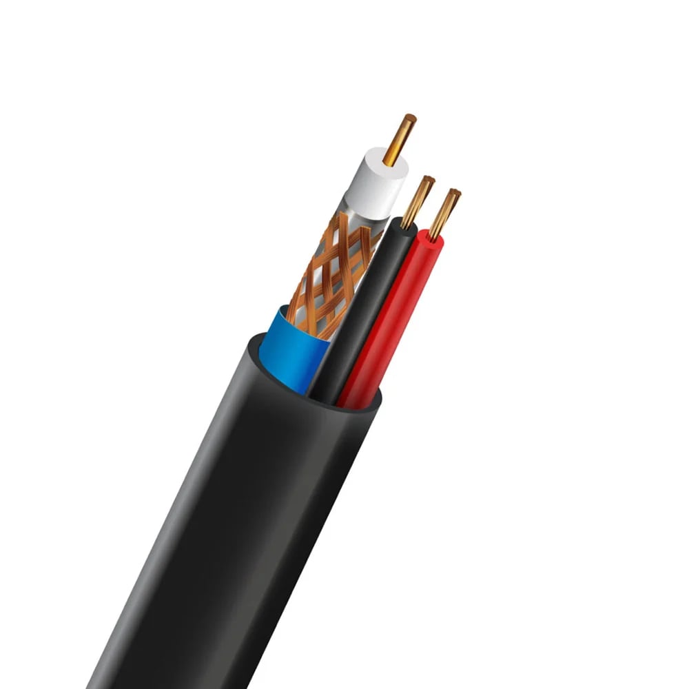 Кабель коаксіальний RG-59+2*0.5 CU 0.8mm Outdoor ОS-структура Trinix 305m купити в Україні