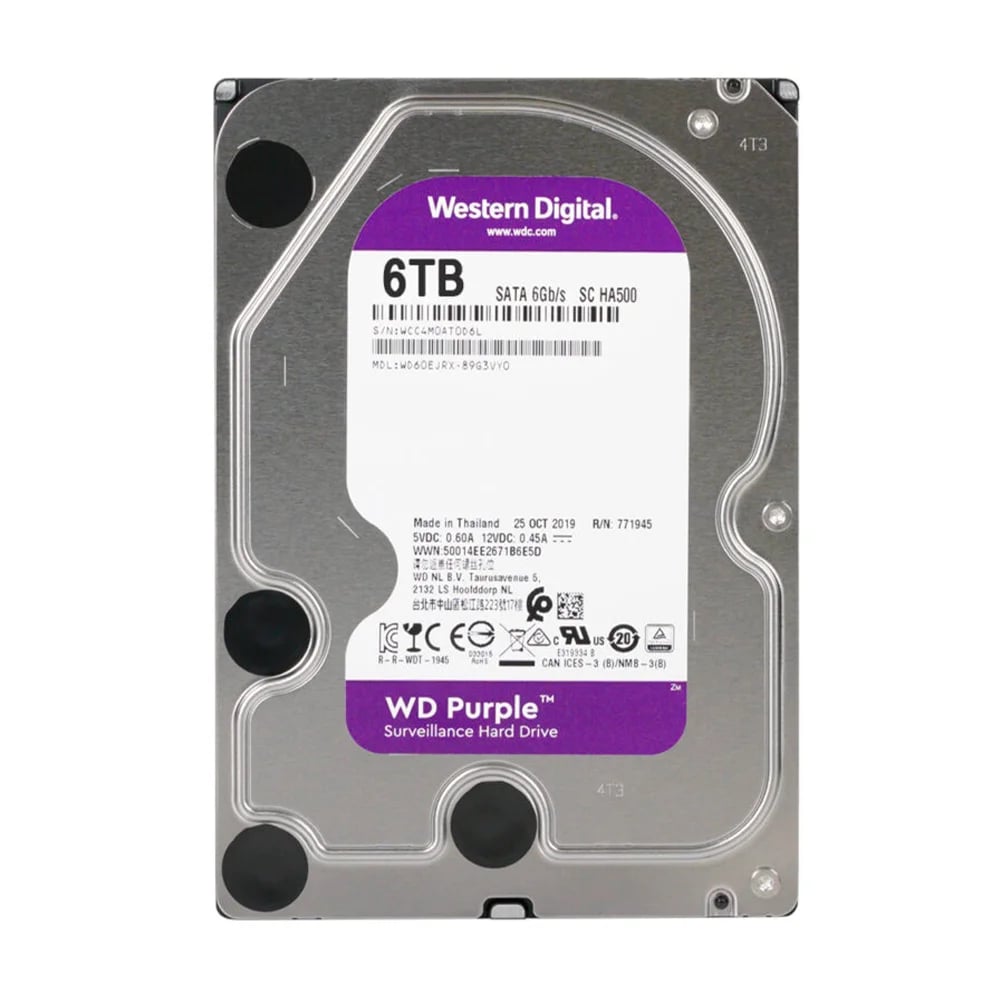 Жорсткий диск 3.5" 6TB 64MB Western Digital Purple WD60EJRX купити в Україні