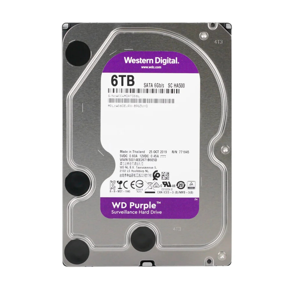 Жорсткий диск 3.5" 6TB 64MB Western Digital Purple WD60EJRX купити в Україні