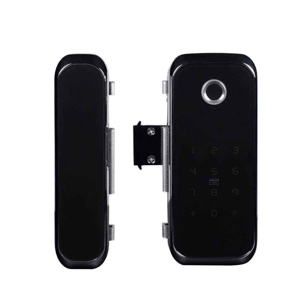 Замок биометрический автономный на стеклянную дверь Trinix TRL-3306BTG с Bluetooth, считывателем отпечатков пальцев и карт Mifare купить в Украине