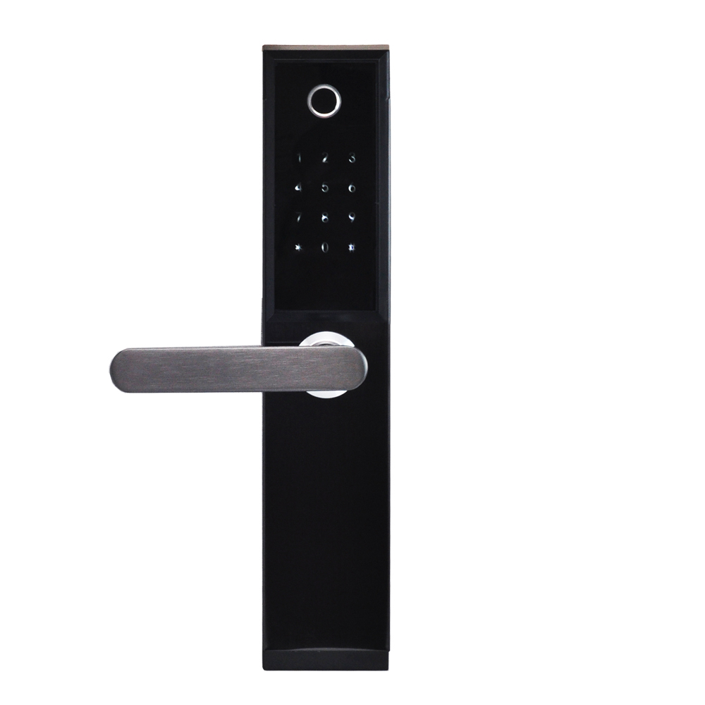Замок биометрический автономный Trinix TRL-5104BTF Black Left с Bluetooth, считывателем отпечатков пальцев и карт Mifare купить в Украине