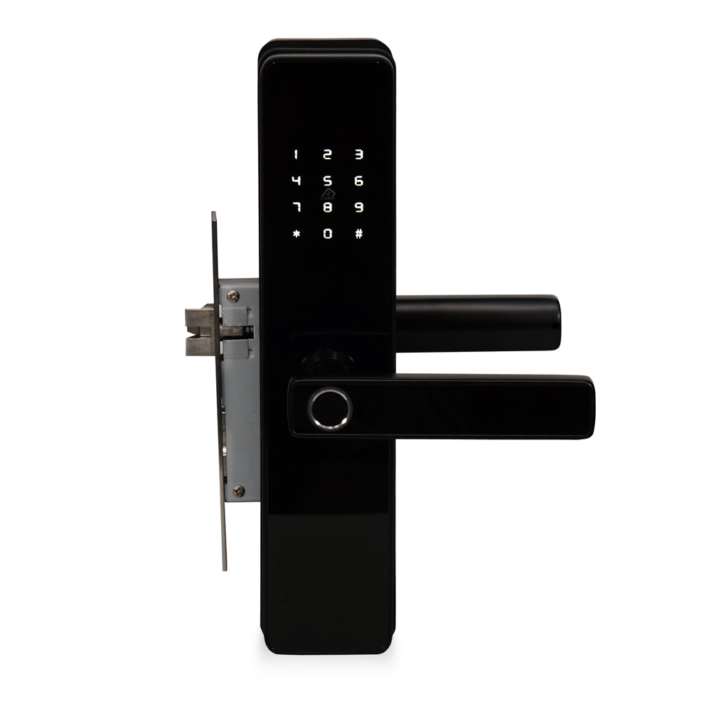 Замок біометричний автономний Trinix TRL-5303BTF Black з Bluetooth, зчитувачем відбитків пальців і карт Mifare купити в Україні