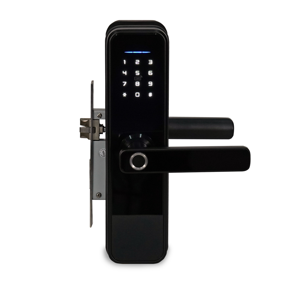Замок біометричний автономний Trinix TRL-5305BTF Black з Bluetooth, зчитувачем відбитків пальців і карт Mifare купити в Україні