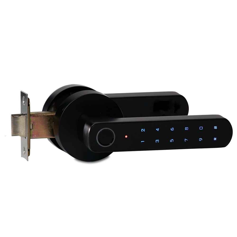 Замок біометричний автономний Trinix TRL-5205BTF Tuya Black з Bluetooth і зчитувачем відбитків пальців купити в Україні