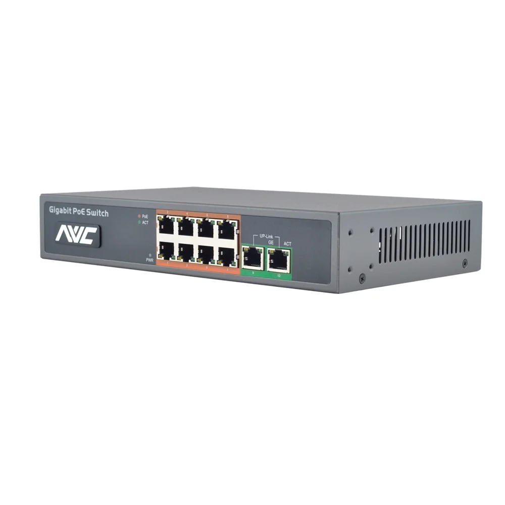 PoE-комутатор 10-портовий гігабітний NVC-1008G купити в Україні