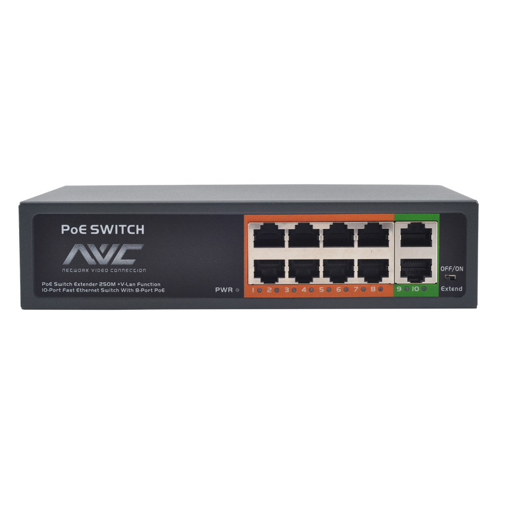 PoE-коммутатор 10-портовый NVC-108Ex купить в Украине