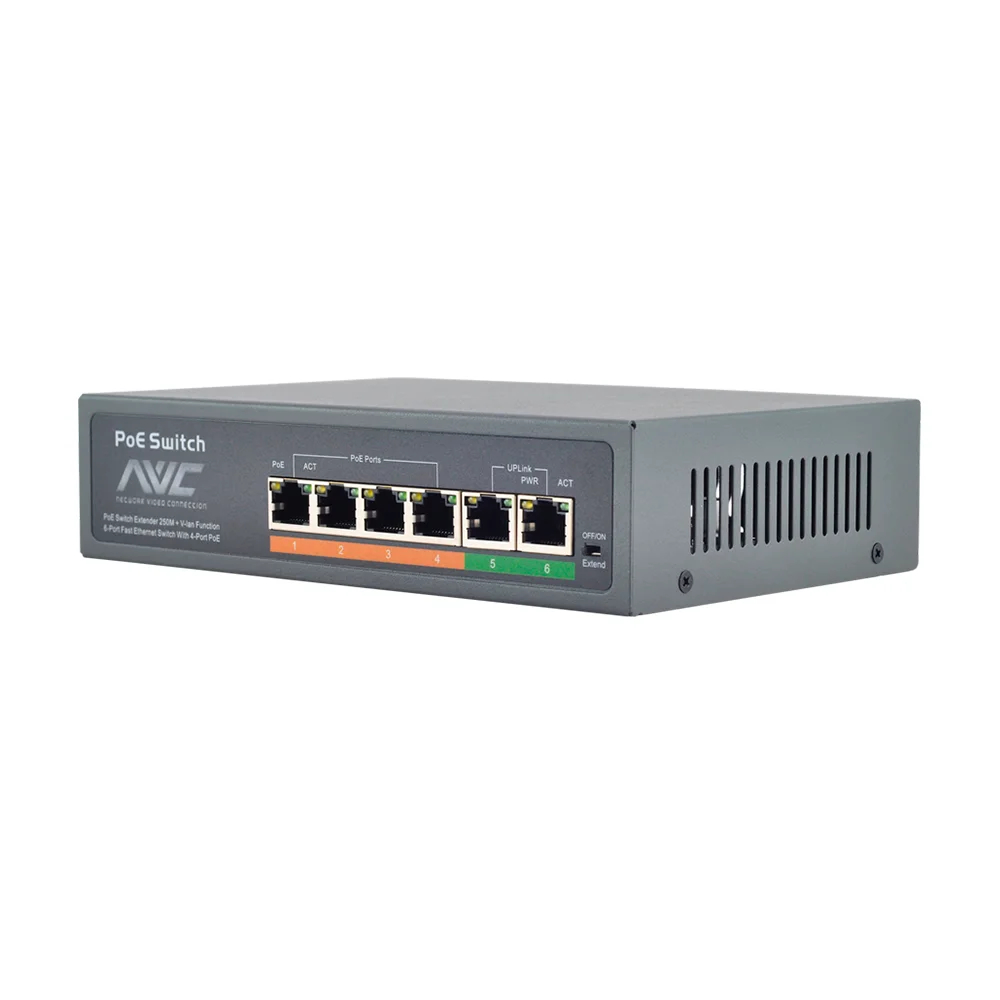 PoE-коммутатор 6-портовый NVC-604Ex купить в Украине