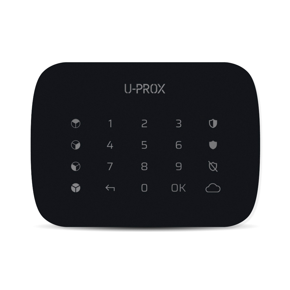 Беспроводная сенсорная клавиатура ITV U-Prox Keypad G4 Black для управления четырьмя охранными группами купить в Украине