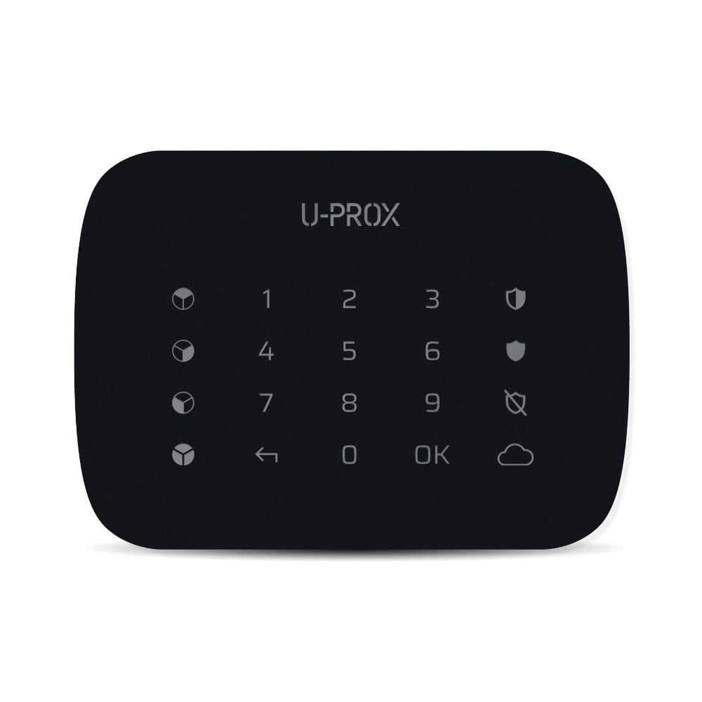 Бездротова сенсорна клавіатура ITV U-Prox Keypad G4 Black для керування чотирма охоронними групами купити в Україні