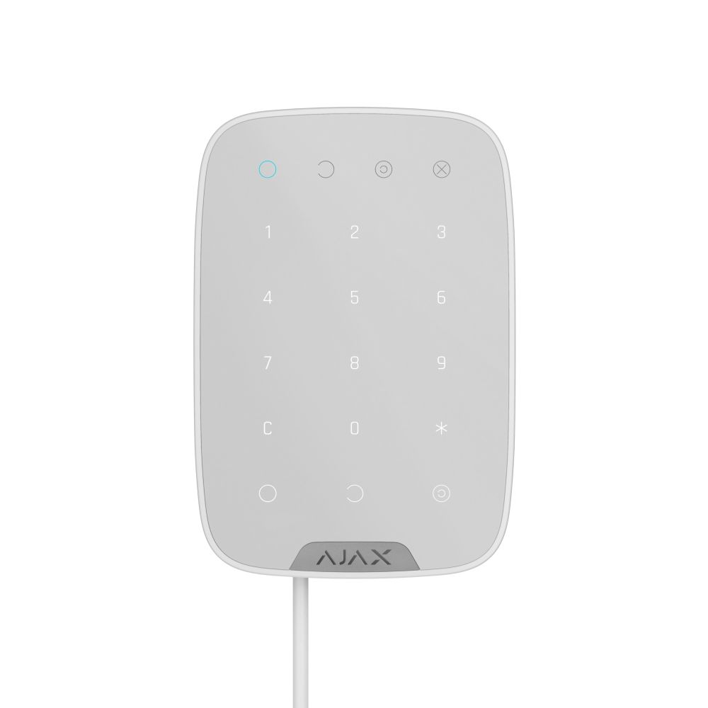 Дротова клавіатура Ajax KeyPad Fibra White купити в Україні