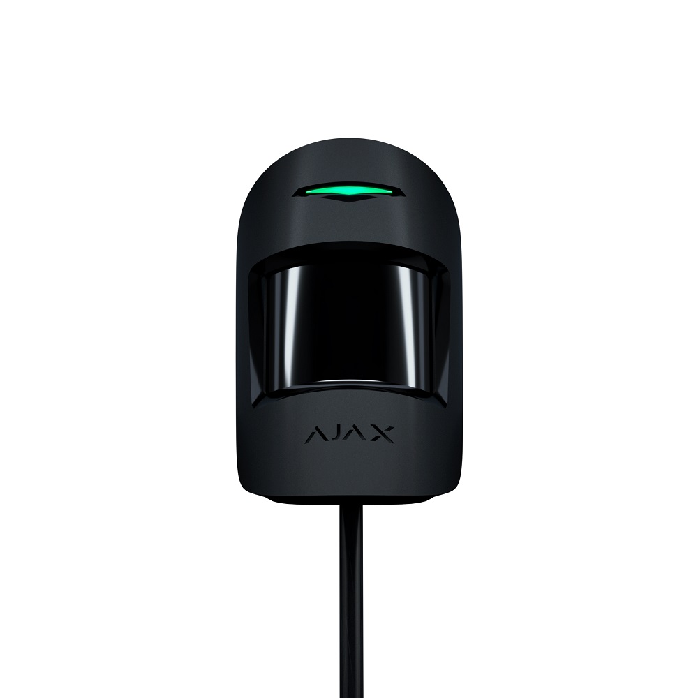 Дротовий датчик руху з мікрохвильовим сенсором Ajax MotionProtect Plus Fibra Black купити в Україні