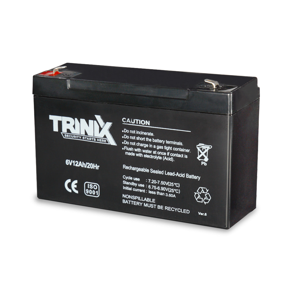Акумуляторна батарея 6В 12Аг Trinix 6V12Ah/20Hr AGM свинцево-кислотна купити в Україні