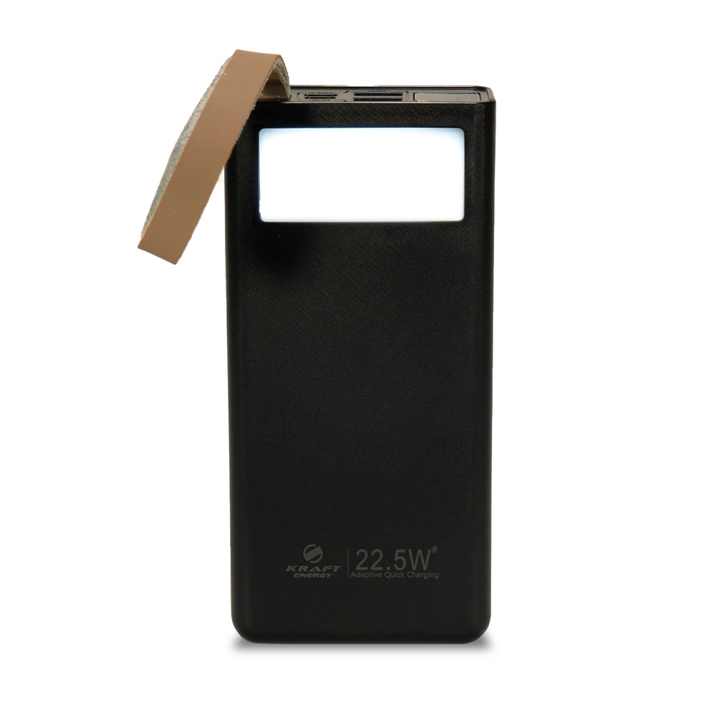 Повербанк 20000mAh Power Bank Kraft TPB-2320 Black 22.5W QC3.0 LED-ліхтар купити в Україні