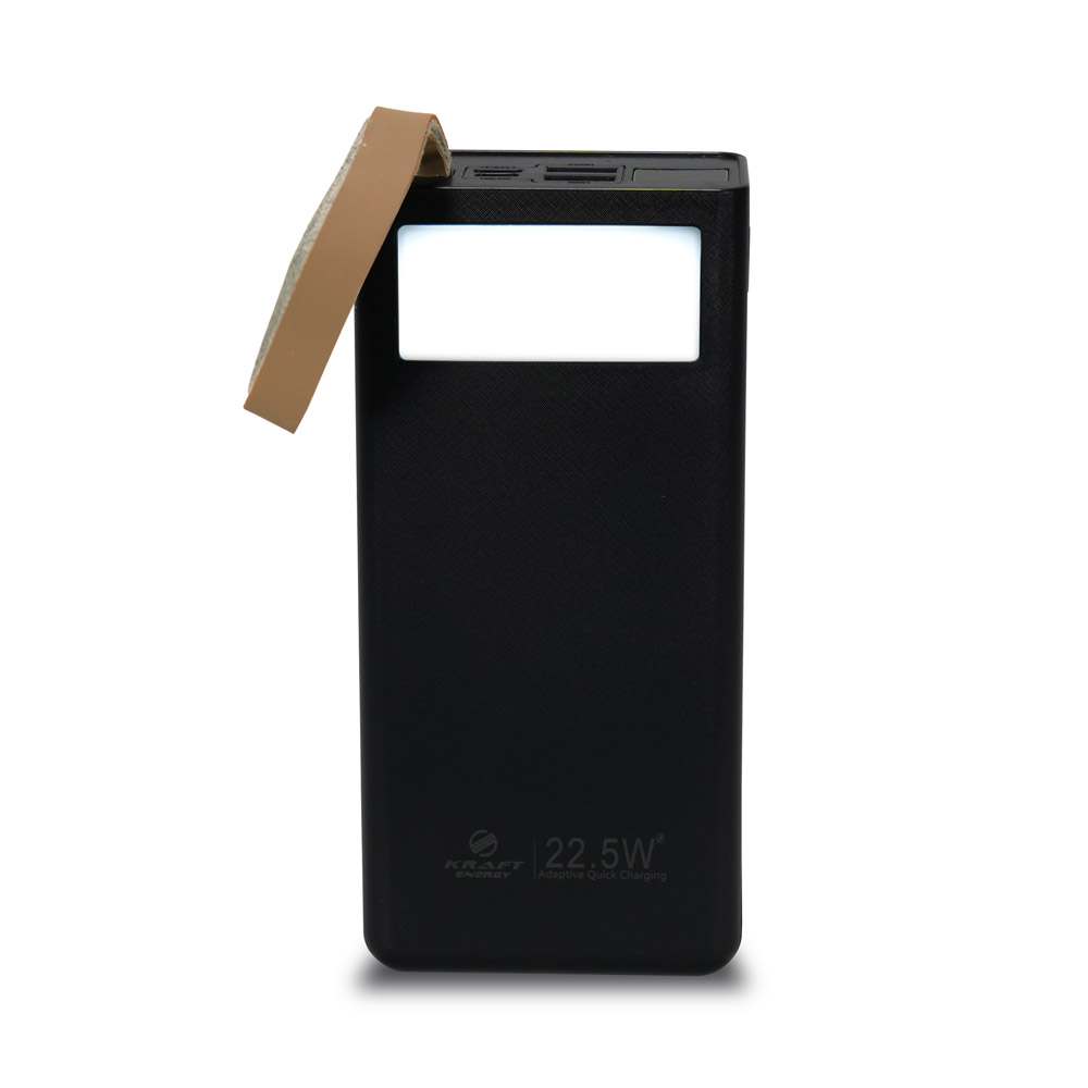 Повербанк 30000mAh Power Bank Kraft TPB-2330 Black 22.5W QC3.0 LED-ліхтар купити в Україні