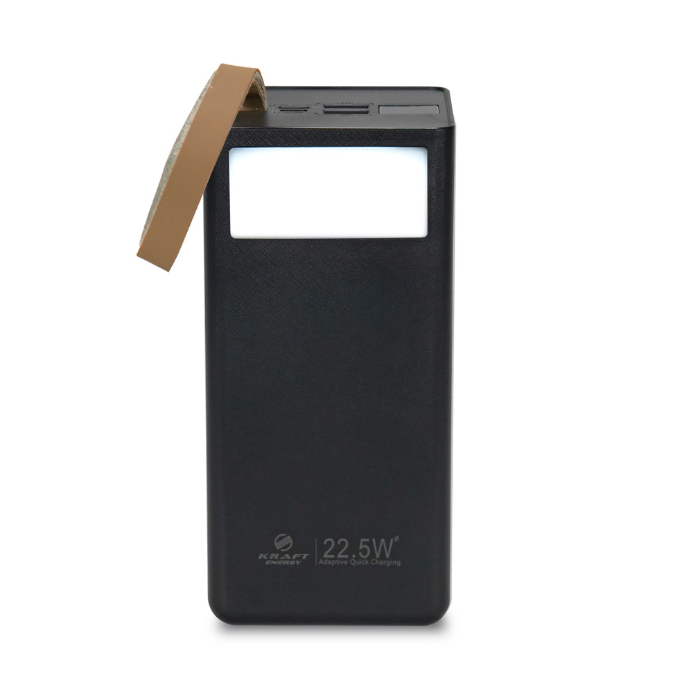 Повербанк 50000mAh Power Bank Kraft TPB-2350 Black 22.5W QC3.0 LED-ліхтар купити в Україні