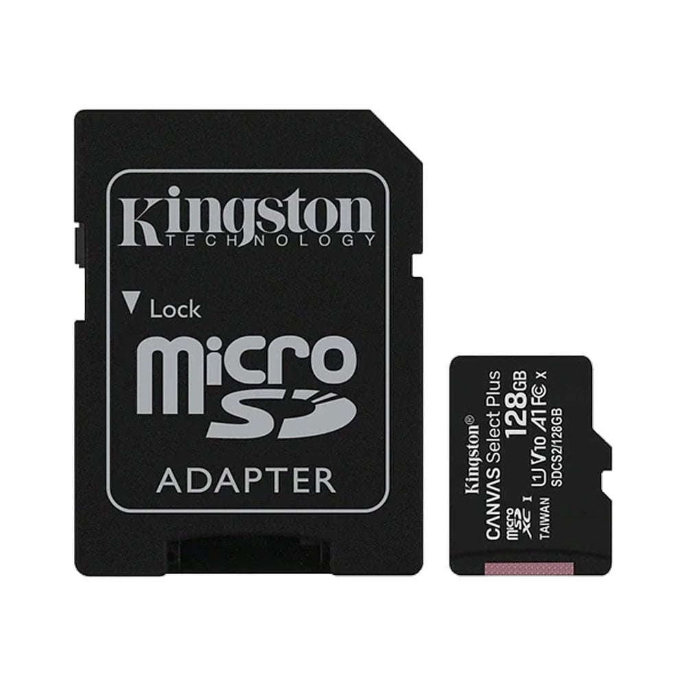 Карта пам'яті microSDXC 128GB Kingston Canvas Select Plus з SD-адаптером Class 10 UHS-I U1 V10 A1 (SDCS2/128GBSP) FullHD купити в Україні