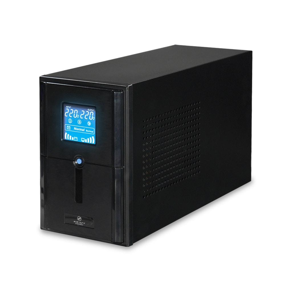 Источник бесперебойного питания Kraft KRF-PSW1000VA/800W(LCD)24V UPS под внешний аккумулятор купить в Украине