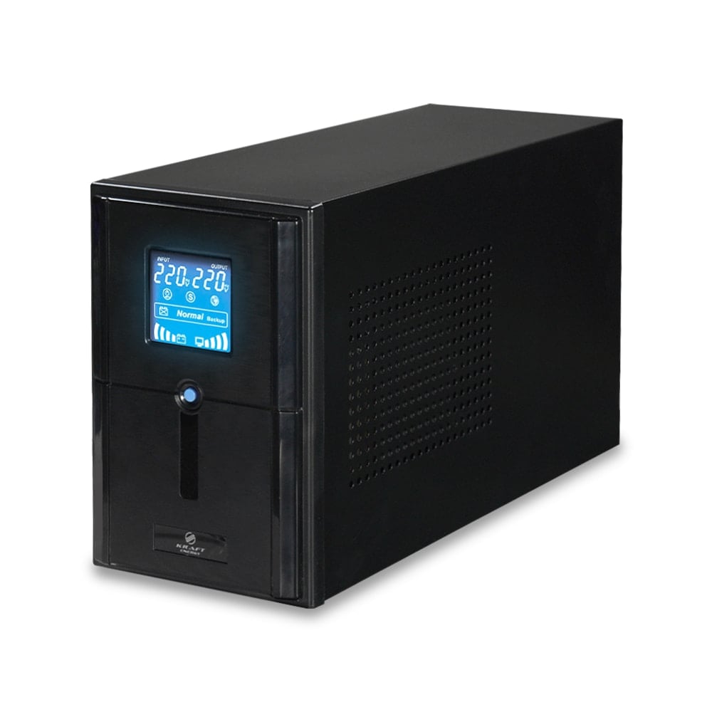 Джерело безперебійного живлення Kraft KRF-PSW1500VA/1200W(LCD)24V UPS під зовнішній акумулятор купити в Україні