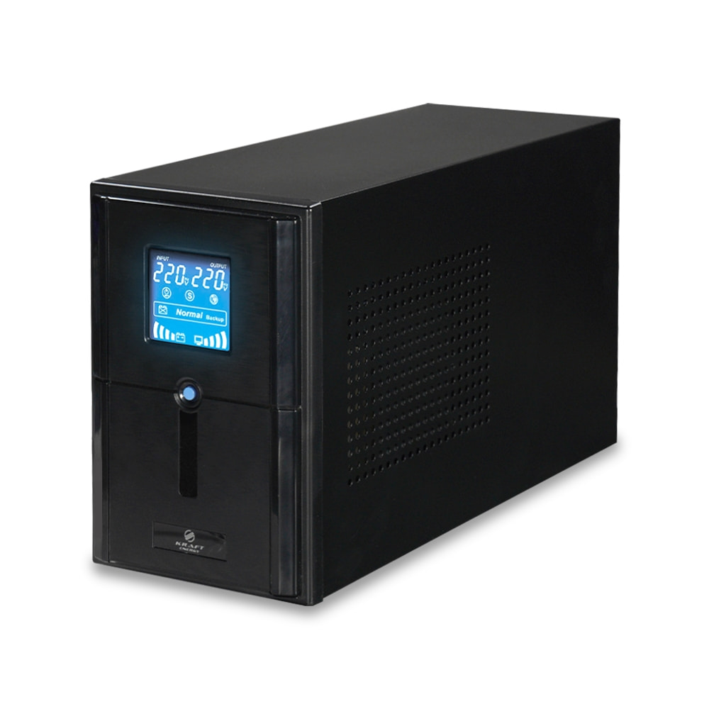 Источник бесперебойного питания Kraft KRF-PSW1500VA/1200W(LCD)24V UPS под внешний аккумулятор купить в Украине