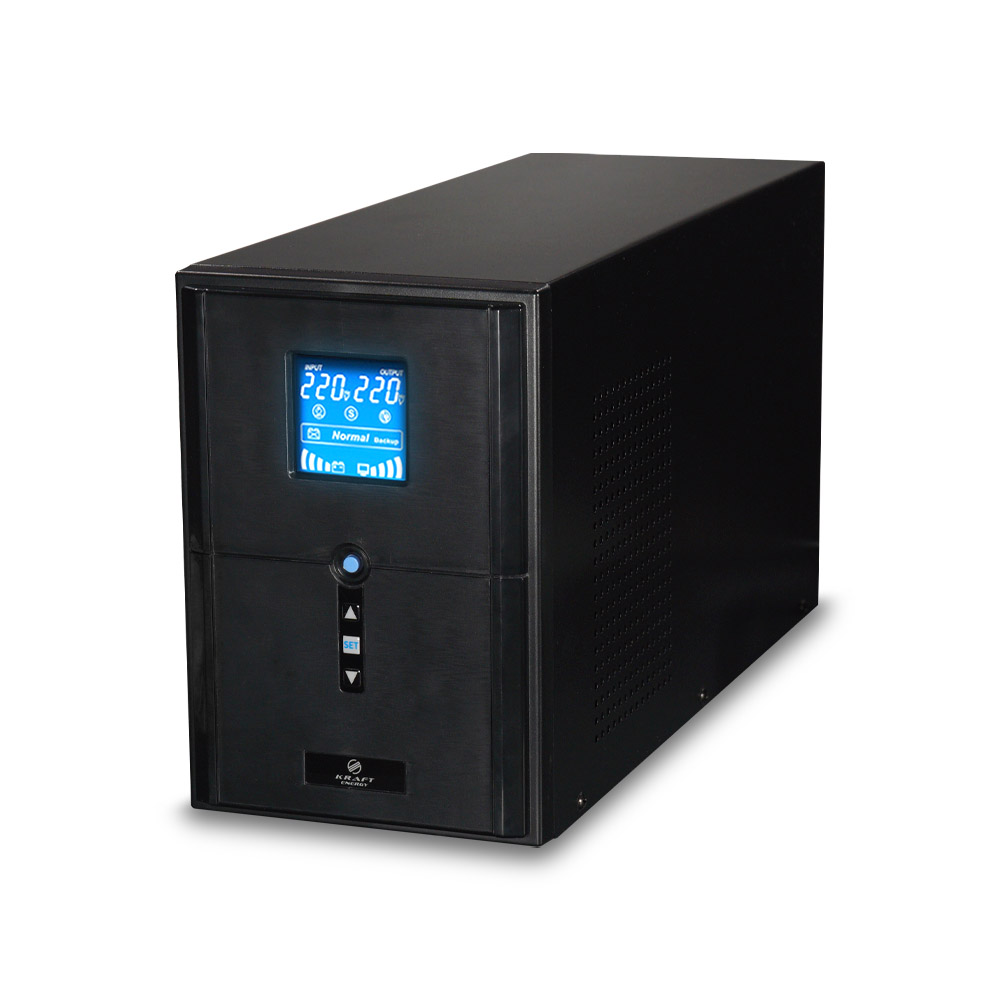 Источник бесперебойного питания Kraft KRF-PSW2000VA/1600W(LCD)24V UPS под внешний аккумулятор купить в Украине