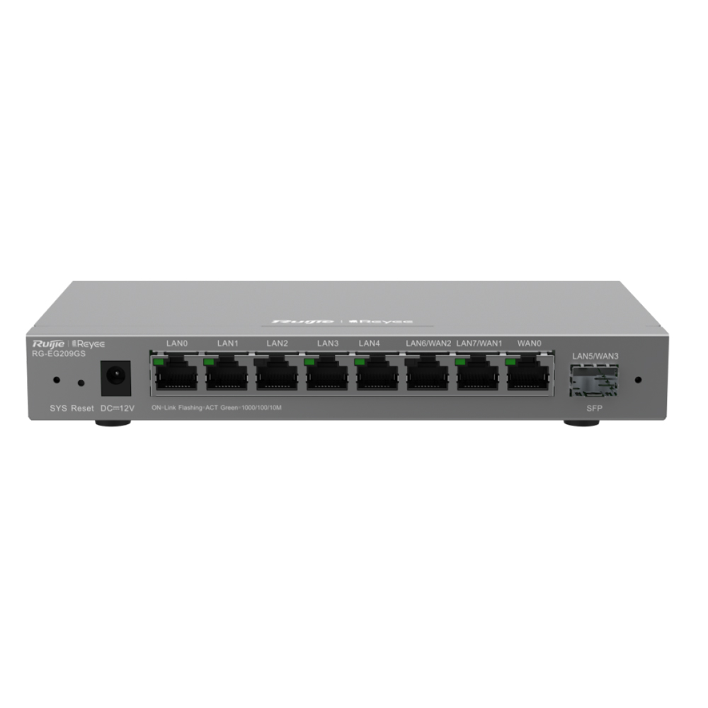 Управляемый 9-портовый SFP-роутер Ruijie RG-EG209GS гигабитный купить в Украине
