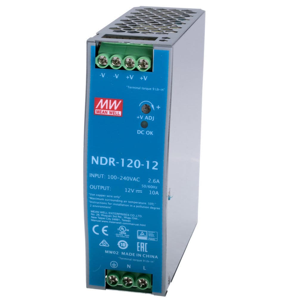 Блок питания NDR-120-12 Mean Well на DIN-рейке купить в Украине